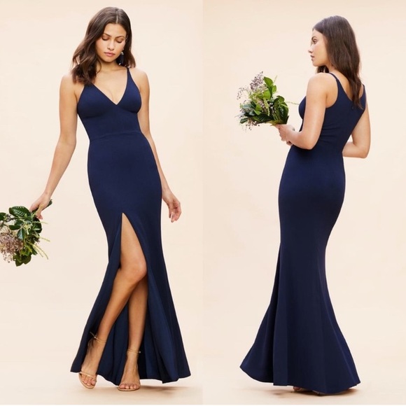 open lace back dress Iris Gown – Dress the Population main image 0